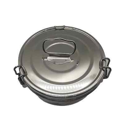 6-Inch Diameter Flanera, 1.5Qt. with lock and lid with handle, stainless steel - Image 2