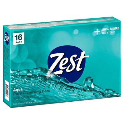 Aqua - 16 bars - rich and refreshing foam. Invigorating bar soap
