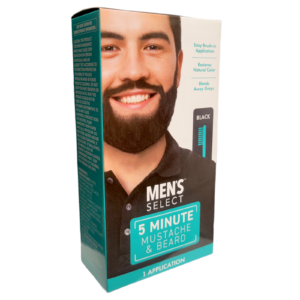 Men's Select Mustache and Beard Hair Color Dye 5 minute Black