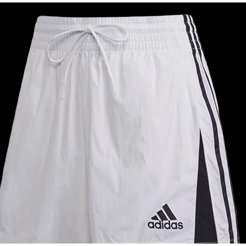 Adidas Trainicons 3-Stripes Woven Shorts for Women, White, Size S - Image 2