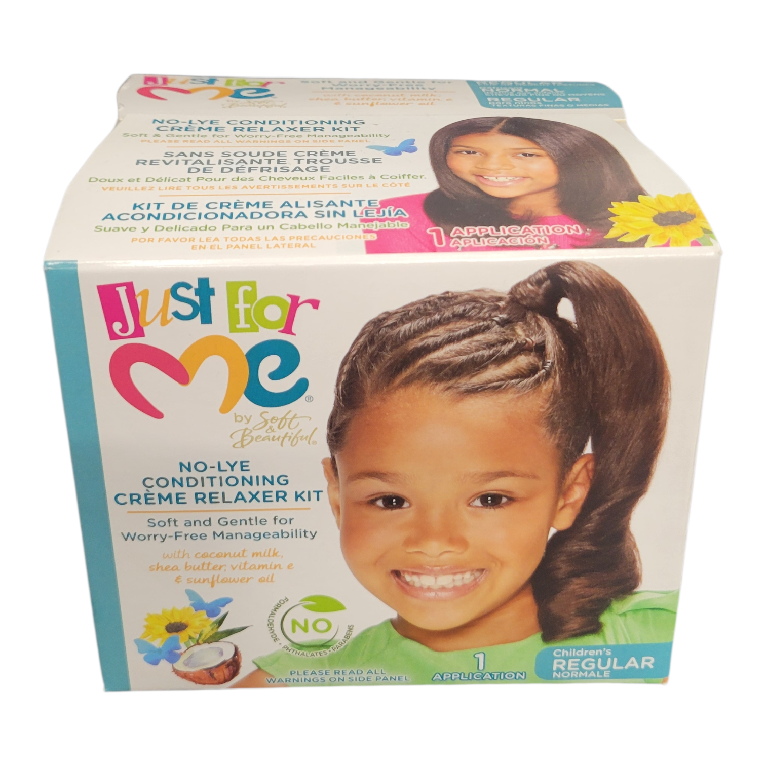 Just For Me No-Lye Conditioning Creme Relaxer Kit, Regular
