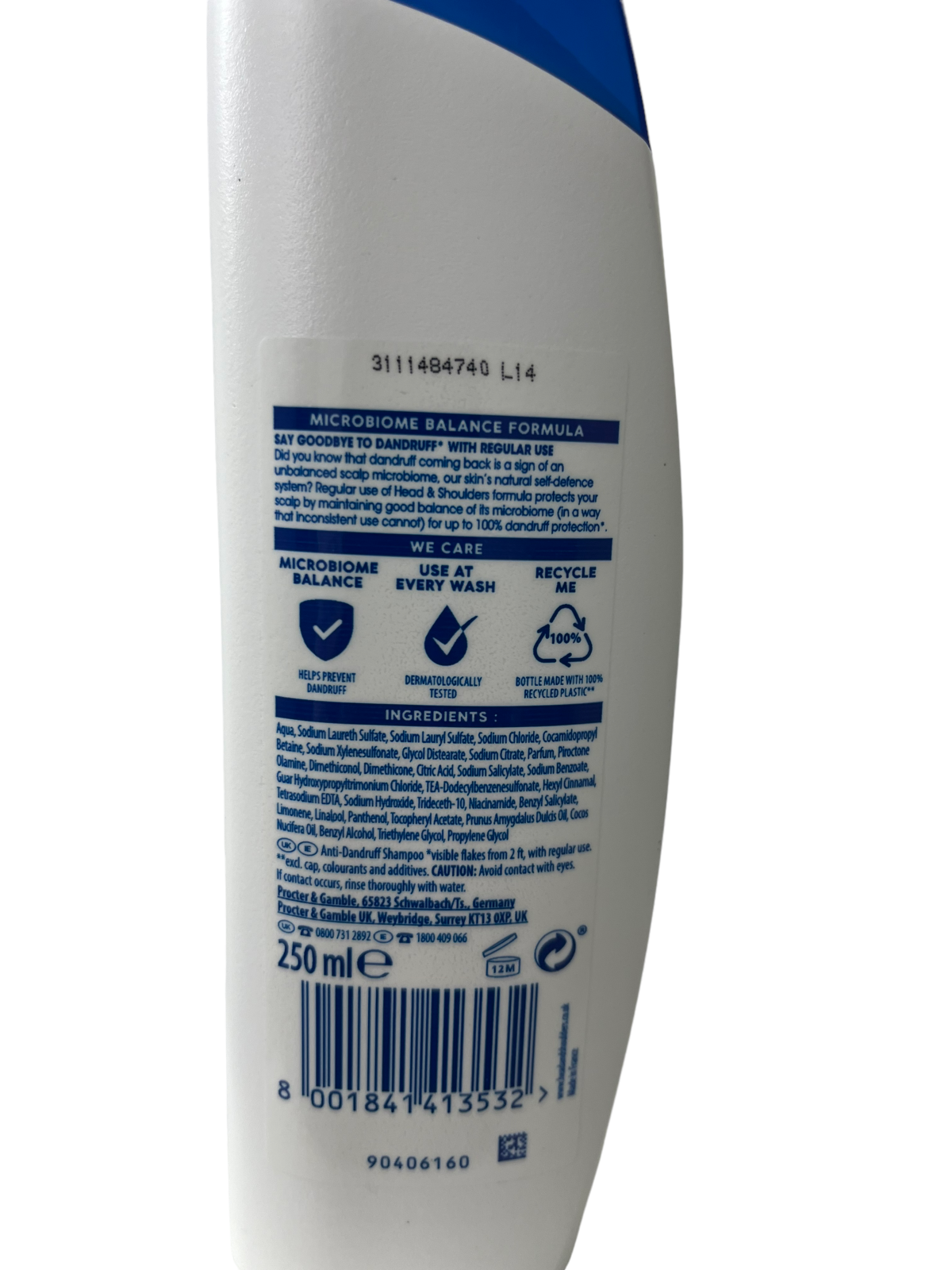 Head & Shoulders Microbiome Balance Anti-Dandruff Shampoo with Coconut Oil, 250 ml - Image 5