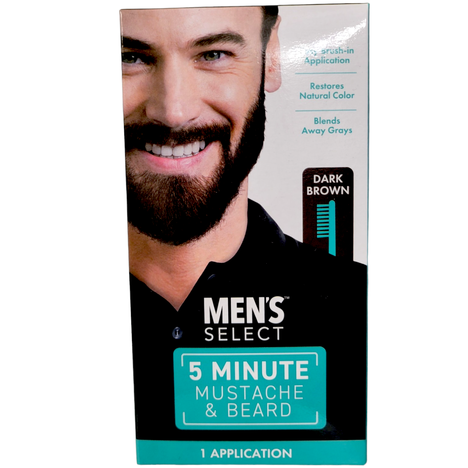 Men's Select 5-Minute Mustache & Beard Hair Color, Dark Brown - Image 11