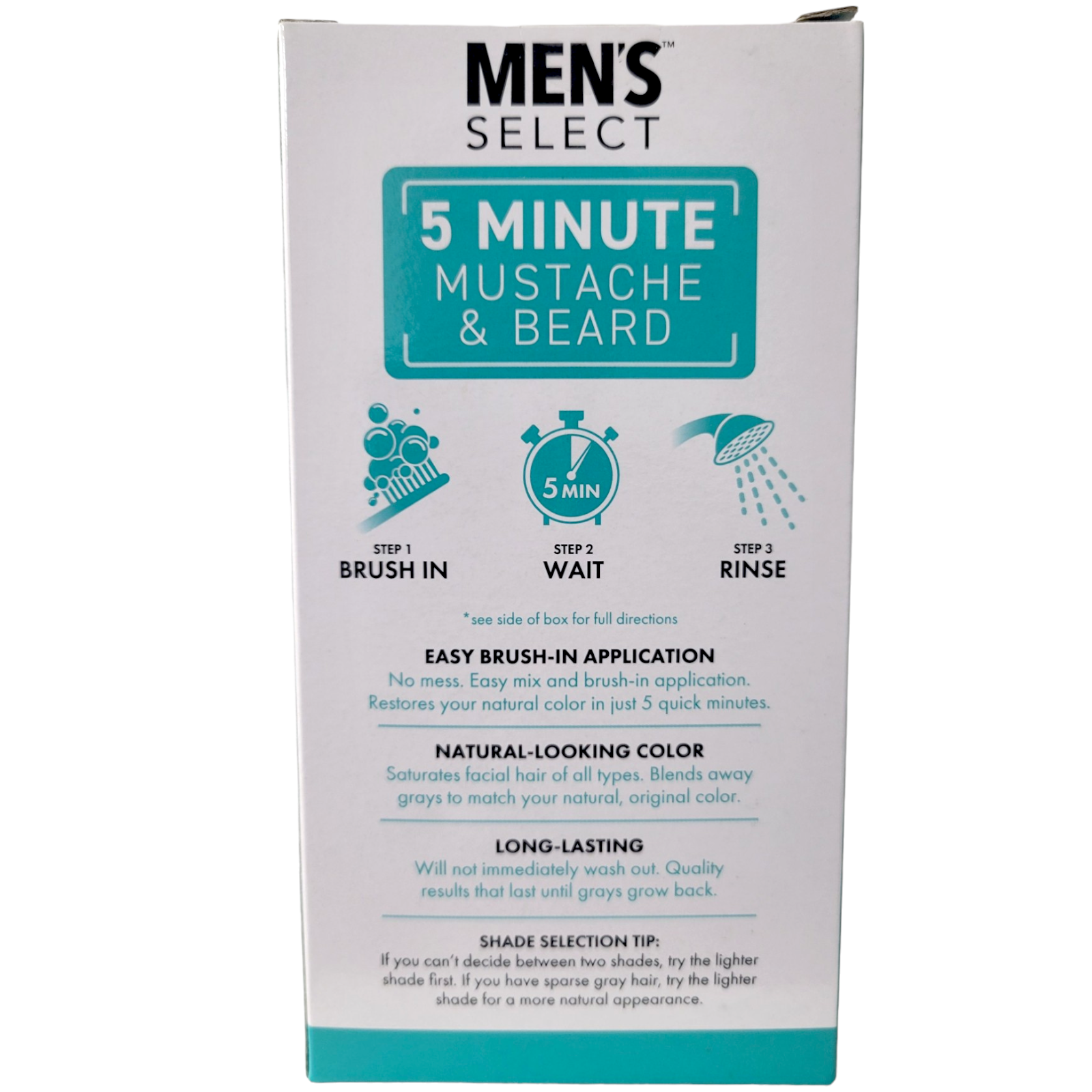 Men's Select 5-Minute Mustache & Beard Hair Color, Dark Brown - Image 10